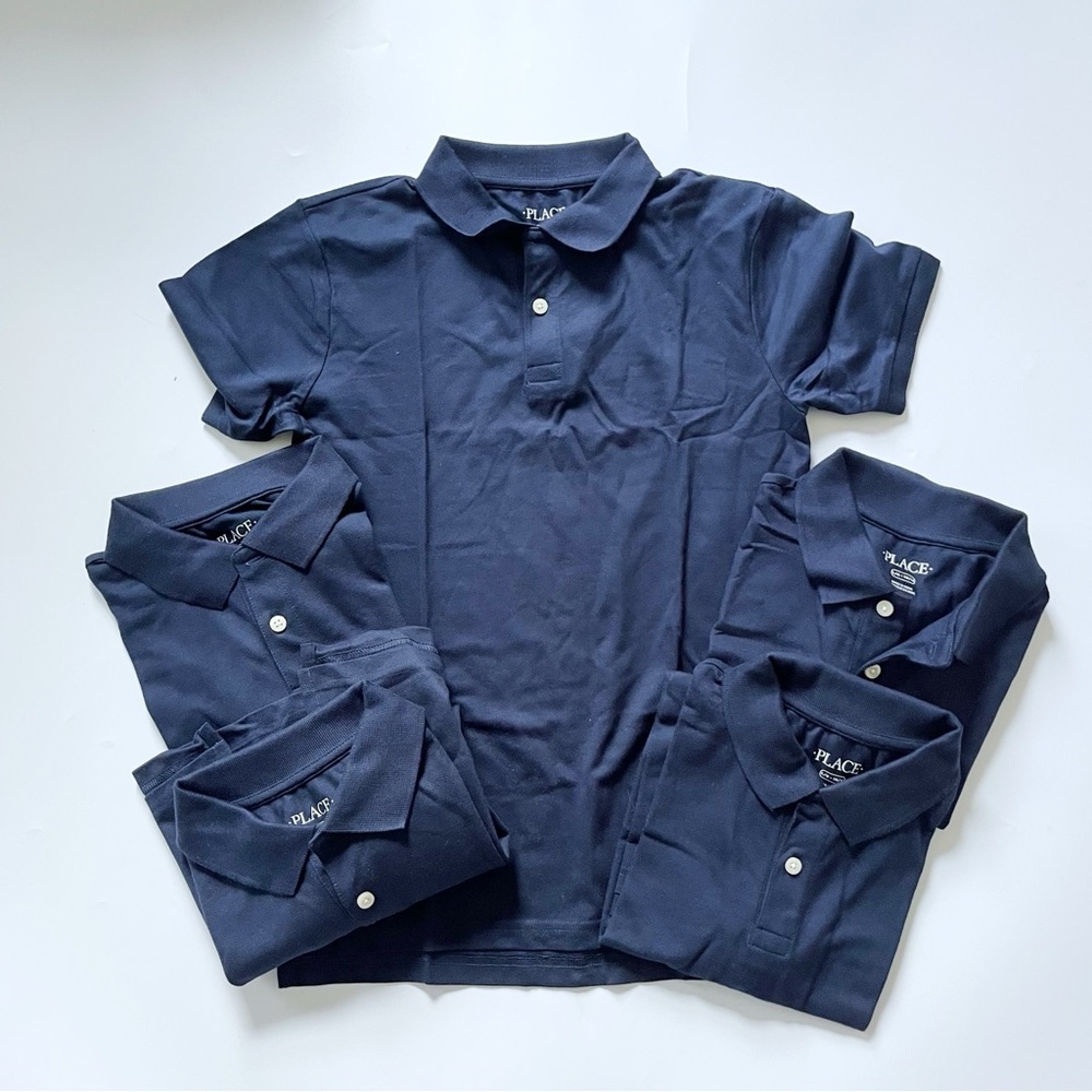 The Children’s Place Navy Uniform Polos (5) Sz 10/12